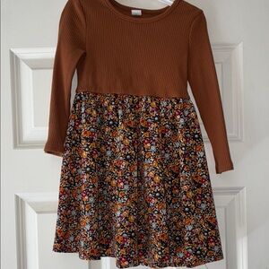 Rust Floral Dress 4T